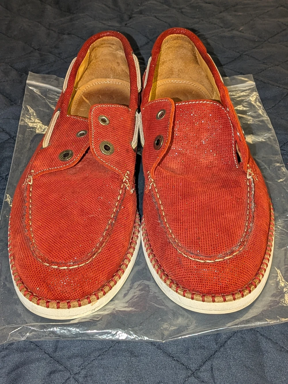 Jimmy Choo Red Men’s Slip-On Boat Shoes